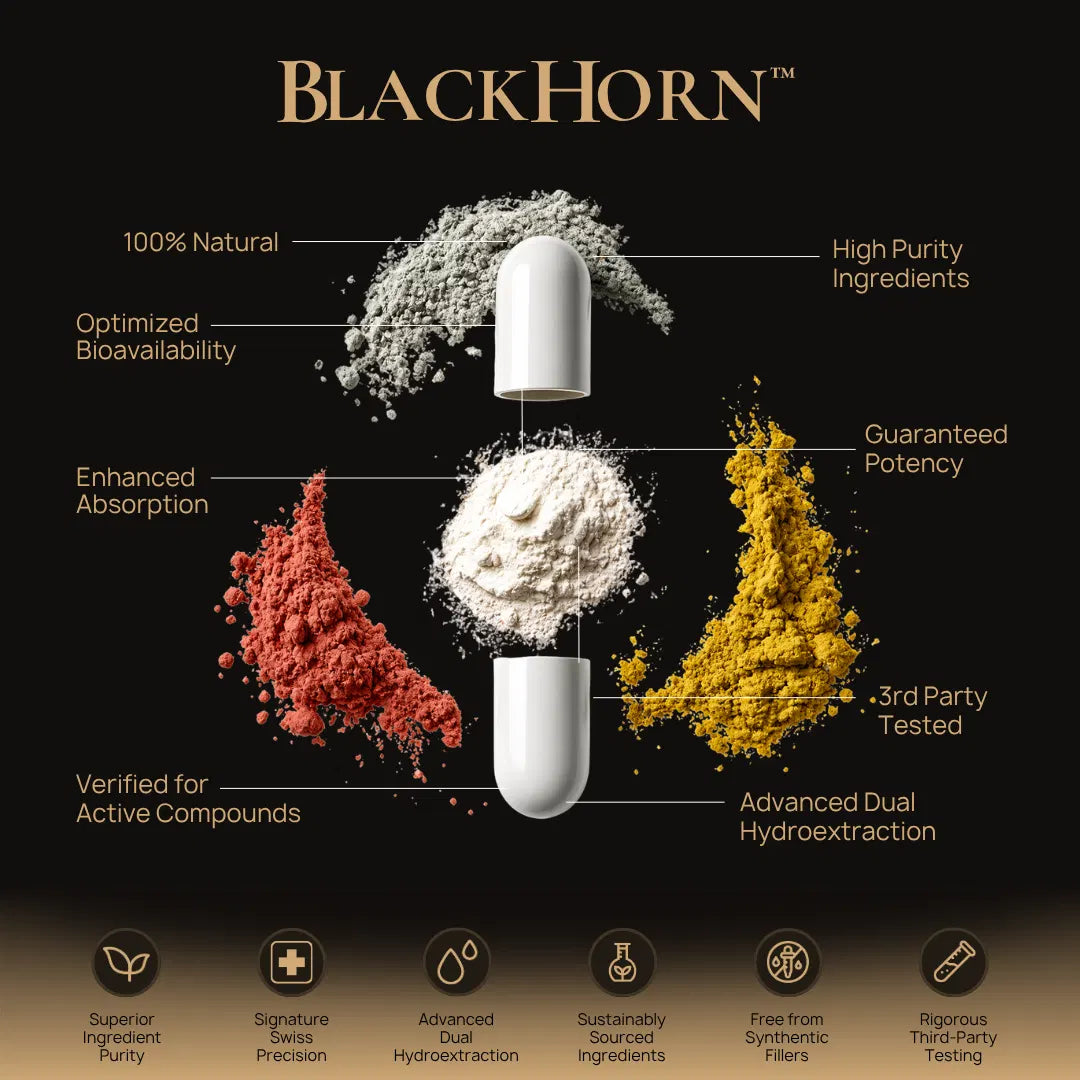 BlackHorn Pill with Ingredients High Purity and Enhanced Absorption