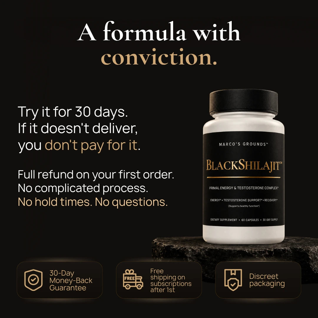 BlackShilajit 30-day Money Back Guarantee