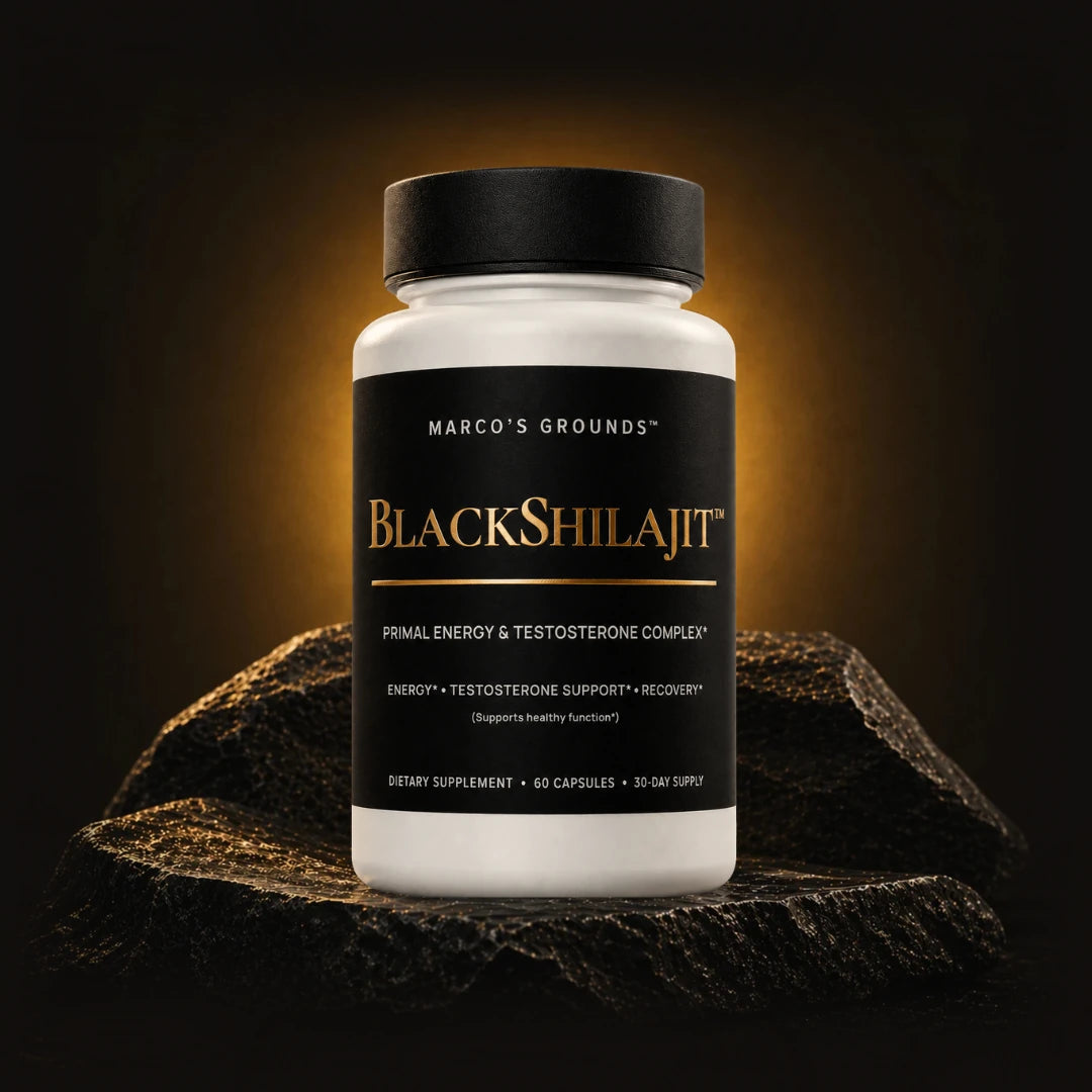 BlackShilajit Bottle Primal Energy and Testosterone Complex