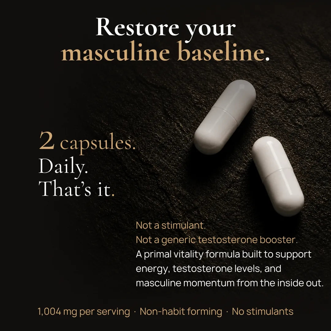 BlackShilajit Restore Your Masculine Baseline 2 Capsules Daily