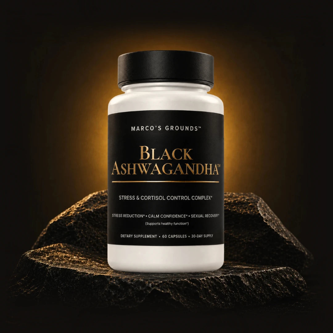 Black Ashwagandha Bottle Stress and Cortisol Control Complex