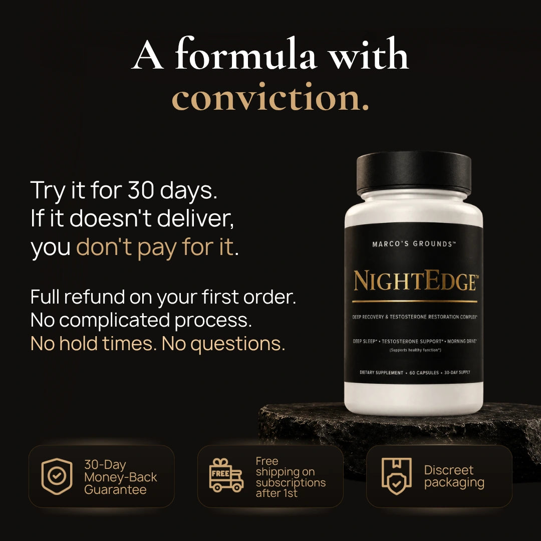 NightEdge 30-day Money Back Guarantee Deep Recovery Formula