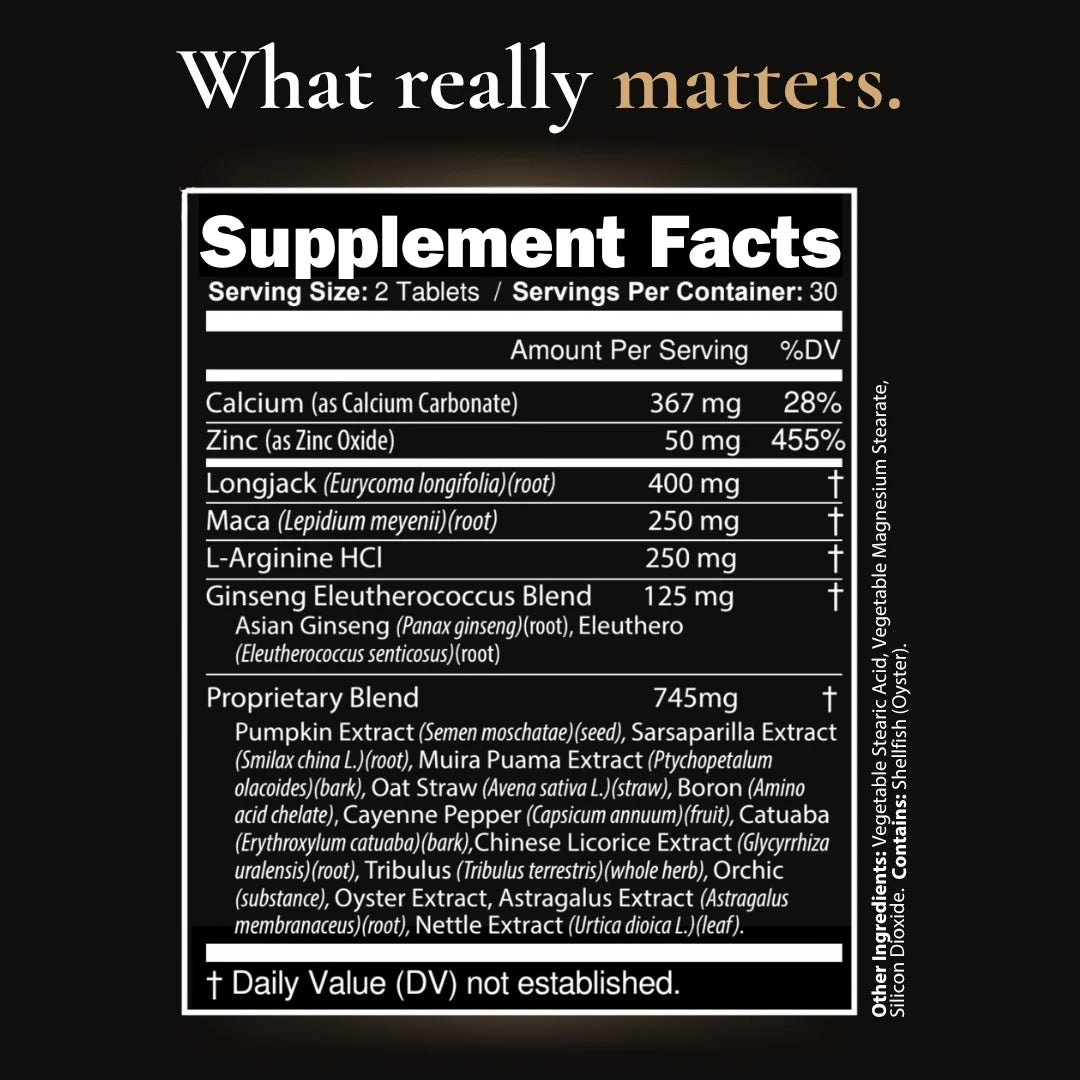 StoneBone Supplement Facts label